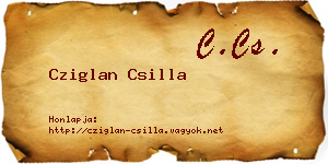 Cziglan Csilla névjegykártya
